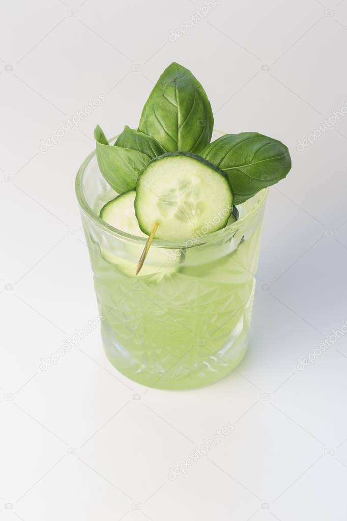 Cucumber Basil Smash Cocktail