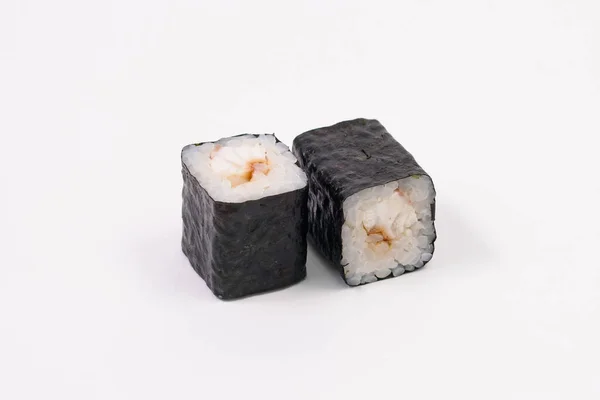 Sushi Rollt Auf Weißem Hintergrund Sushi Roll Sushi Menü — Stockfoto