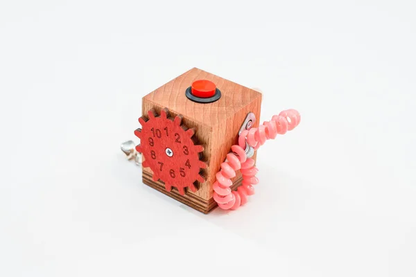 Wooden eco-friendly busy board cube - educational toy for children