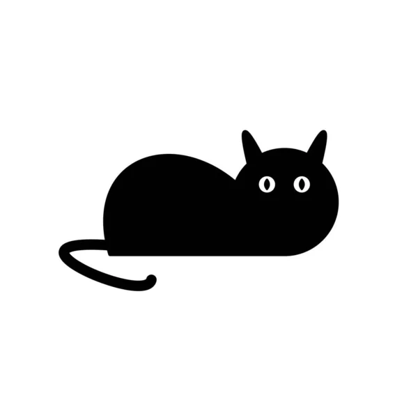 黒い猫は白い背景に驚くほどの表情をしています クローズアップ 単一オブジェクト — ストック写真