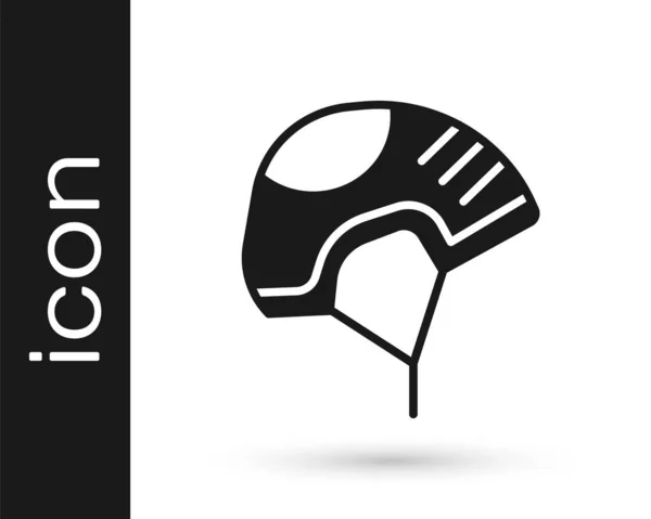 Grey Helmet Icon Isolated White Background Extreme Sport Sport Equipment — Stock Vector