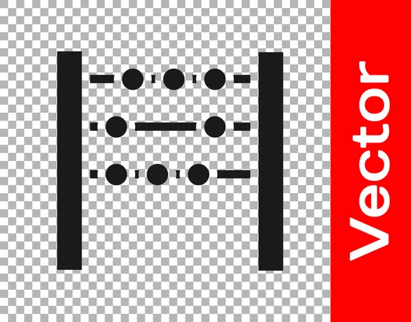 Черный Значок Abacus Изолирован Прозрачном Фоне Традиционная Система Отсчета Знак — стоковый вектор