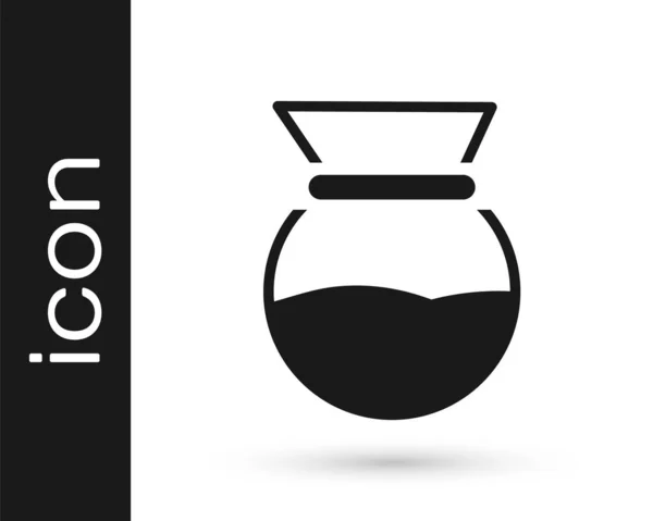 Icono Chemex Gris Aislado Sobre Fondo Blanco Métodos Alternativos Elaboración — Vector de stock