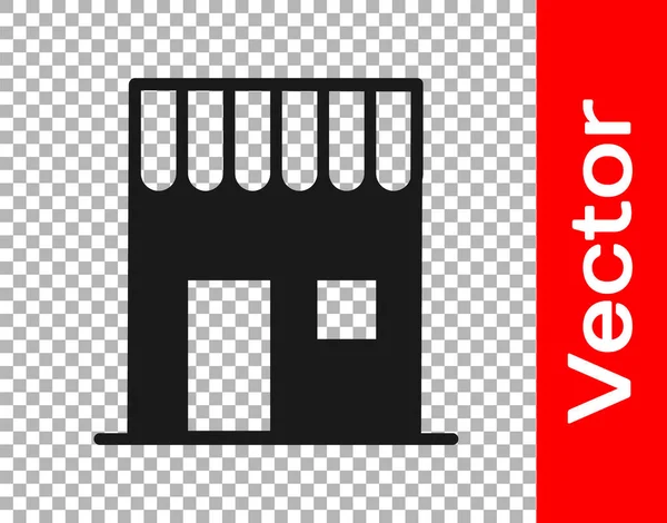 Black Coffee Shop Symbol Isoliert Auf Transparentem Hintergrund Vektorillustration — Stockvektor