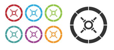 Siyah kasa simgesi beyaz arkaplanda izole edildi. Kapı, şifreli bir banka kasası. Güvenilir Veri Koruma. Simgeleri renklendirin. Vektör İllüstrasyonu