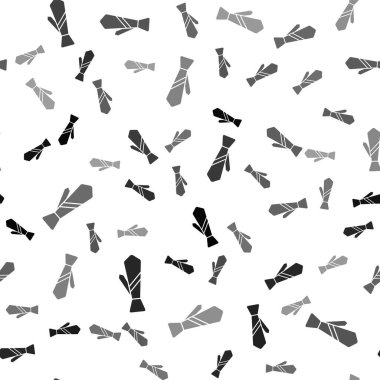 Siyah kravat simgesi beyaz arkaplanda izole edilmiş pürüzsüz desen. Boyunbağı ve boyun bezi sembolü. Vektör İllüstrasyonu