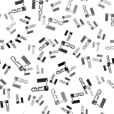 Siyah İşaretli anahtar simgesi beyaz arkaplanda izole edilmiş pürüzsüz desen. Vektör İllüstrasyonu