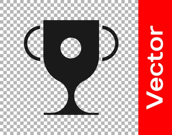 Icône Coupe Black Award Isolée Sur Fond Transparent Symbole Trophée — Image vectorielle