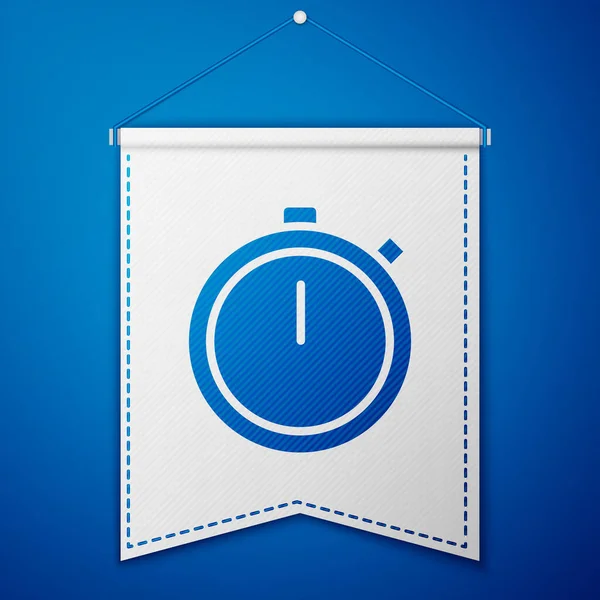 Blue Stopwatch Icon Isolated Blue Background Time Timer Sign Chronometer — Stock Vector