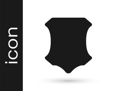 Beyaz arkaplanda izole edilmiş gri deri ikon. Vektör İllüstrasyonu