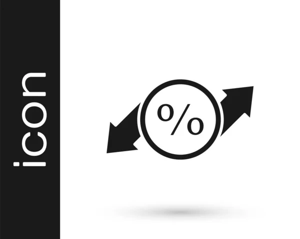 Grau Discount Prozent Tag Symbol Isoliert Auf Weißem Hintergrund Das — Stockvektor