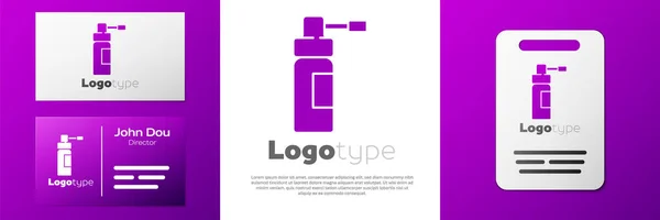 Logotype Flacon Médical Avec Embout Pulvérisateur Pour Traitement Des Maladies — Image vectorielle