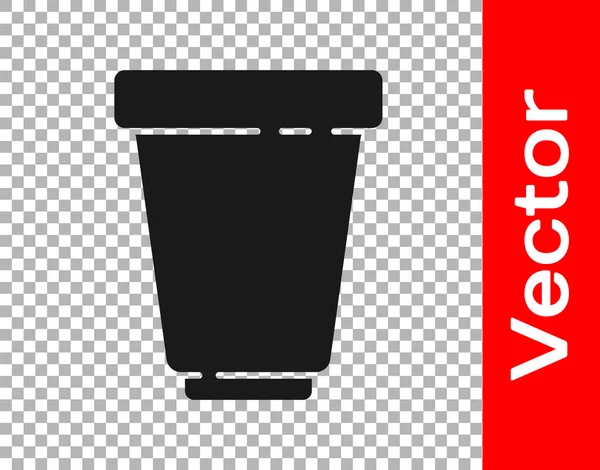 Ícone Cartucho Filtro Água Preta Isolado Fundo Transparente Ilustração Vetorial — Vetor de Stock