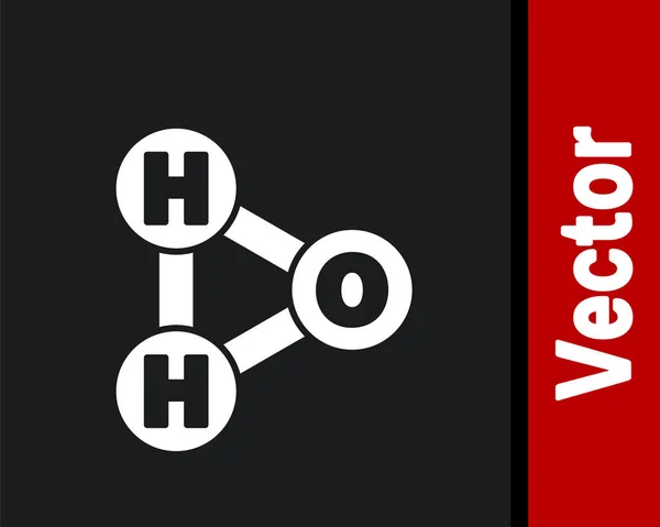 Fórmula Química Blanca Para Gotas Agua Icono Forma H2O Aislado — Archivo Imágenes Vectoriales