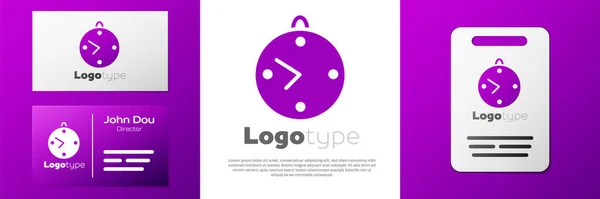 Logotipo Icono Del Reloj Aislado Sobre Fondo Blanco Símbolo Tiempo — Vector de stock