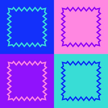 Pop sanat eseri Deri ikonu renk arkaplanında izole edilmiş. Vektör İllüstrasyonu