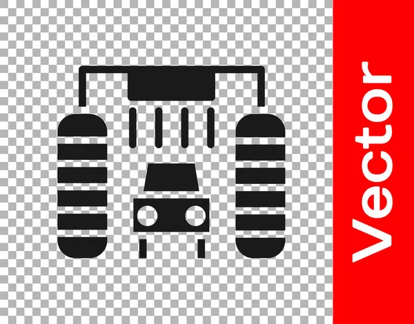 Schwarze Autowaschanlage Symbol Isoliert Auf Transparentem Hintergrund Autowaschservice Und Wasserwolken — Stockvektor