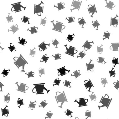 Siyah Su ikonu, beyaz arka planda izole edilmiş kusursuz desen oluşturabilir. Sulama sembolü. Vektör İllüstrasyonu