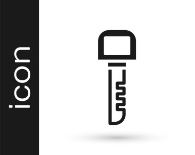 Gri Anahtar simgesi beyaz arkaplanda izole edildi. Vektör İllüstrasyonu