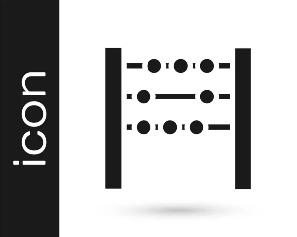 Ikona Grey Abacus Izolovaná Bílém Pozadí Tradiční Počítací Rám Značka — Stockový vektor