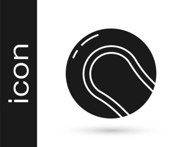 Gri Beyzbol topu ikonu beyaz arka planda izole edildi. Vektör İllüstrasyonu