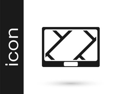 Beyaz arkaplanda harita simgesine sahip gri GPS cihazı var. Vektör İllüstrasyonu