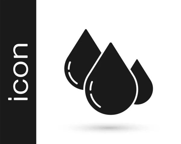 Grijs Waterdruppel Pictogram Geïsoleerd Witte Achtergrond Vector Illustratie — Stockvector