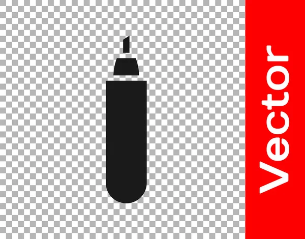 Schwarzes Markierstift Symbol Auf Transparentem Hintergrund Vektorillustration — Stockvektor