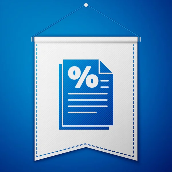 Blaues Finanzdokument Auf Blauem Hintergrund Papierdokument Für Rechnung Oder Rechnungskonzept — Stockvektor
