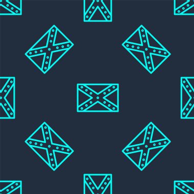 Amerika Birleşik Devletleri 'nin Yeşil Hat Ulusal Bayrağı mavi arka planda kusursuz desen izole etti. Vektör İllüstrasyonu