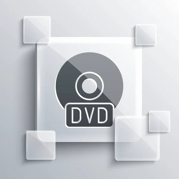 Icono Dvd Gris Aislado Sobre Fondo Gris Signo Disco Compacto — Archivo Imágenes Vectoriales