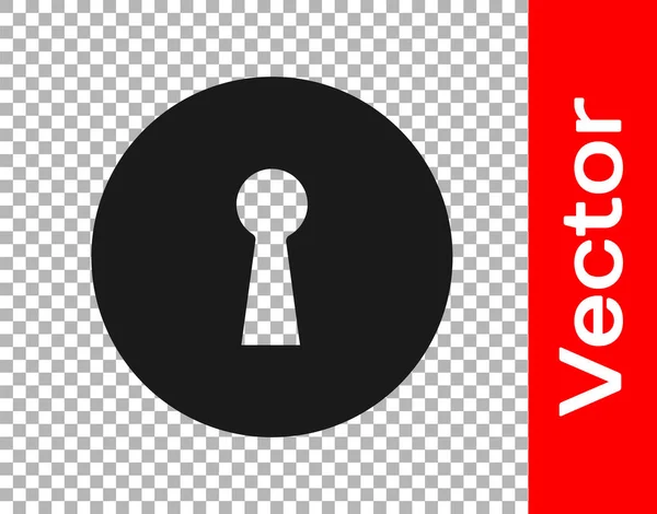 Icono Ojo Cerradura Negro Aislado Sobre Fondo Transparente Clave Solución — Archivo Imágenes Vectoriales