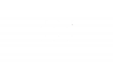 Siyah çizgili haplar beyaz arka planda izole edilmiş. İlaç paketi. Tablet, vitamin, antibiyotik, aspirin. 4K Video hareketli grafik canlandırması