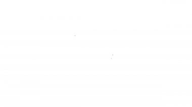 Siyah çizgi kalp atış simgesi beyaz arkaplanda izole edildi. Kalp atışı işareti. Kalp atışı ikonu. Kardiyogram simgesi. 4K Video hareketli grafik canlandırması