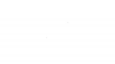 Beyaz arka planda siyah çizgi krem tüp tıp ikonu izole edildi. Tüp, kap, diş macunu, krem rengi. 4K Video hareketli grafik canlandırması