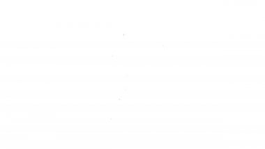 Siyah çizgi ödüllü kupa simgesi beyaz arkaplanda izole edilmiş. Galibiyet ödülü sembolü. Şampiyonluk ya da yarışma kupası. Spor başarısı işareti. 4K Video hareketli grafik canlandırması