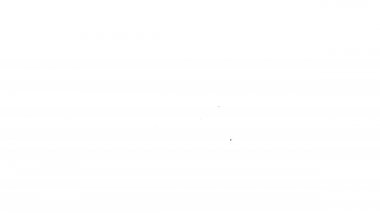 Beyaz arkaplanda siyah çizgi hız göstergesi simgesi izole edildi. 4K Video hareketli grafik canlandırması