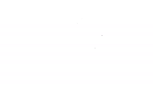 Linea nera Icona del cambio marcia isolata su sfondo bianco. Icona di trasmissione. Animazione grafica 4K Video motion — Video Stock