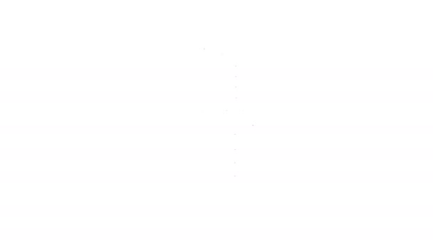 Černá čára Auto svíčka ikona izolované na bílém pozadí. Elektrická svíčka. Grafická animace pohybu videa 4K — Stock video