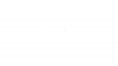 Siyah çizgi kontrol motor simgesi beyaz arkaplanda izole edildi. 4K Video hareketli grafik canlandırması