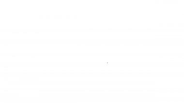 Beyaz arka planda izole edilmiş siyah çizgi Cookie veya çikolata ikonlu bisküvi. 4K Video hareketli grafik canlandırması