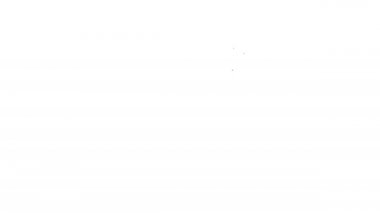 Siyah çizgi kahve fincanı beyaz arka planda izole edilmiş bir ikon haline gelecek. 4K Video hareketli grafik canlandırması