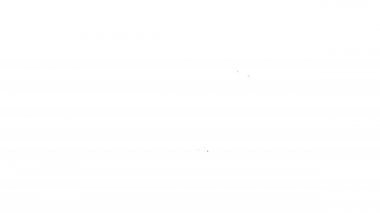 Beyaz arkaplanda siyah çizgi halinde kahve çekirdeği ikonu var. 4K Video hareketli grafik canlandırması