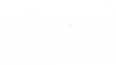 Siyah çizgi kahve menüsü simgesi beyaz arkaplanda izole edilmiş. Kafe, restoran, kafe için bir menü tasarla. 4K Video hareketli grafik canlandırması