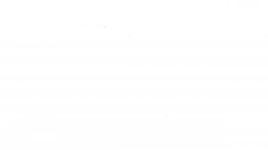 Siyah çizgi golf bayrağı simgesi beyaz arkaplanda izole edildi. Golf ekipmanı ya da aksesuar. 4K Video hareketli grafik canlandırması