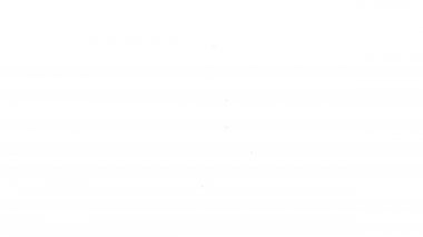 Beyaz arkaplanda siyah çizgi ok simgesi izole edildi. 4K Video hareketli grafik canlandırması