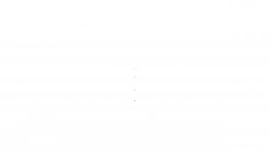 Siyah çizgi hedef spor simgesi beyaz arkaplanda izole edildi. Atış mesafesi ya da atış mesafesi için sayıları olan temiz bir hedef. 4K Video hareketli grafik canlandırması