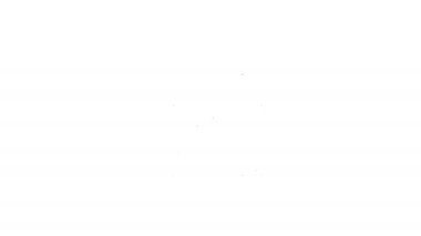 Beyaz arkaplanda izole edilmiş siyah çizgi Roket fırlatması. Uzaya roket fırlatın. 4K Video hareketli grafik canlandırması