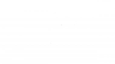 Siyah çizgi Kaktüs simgesi beyaz arkaplanda izole edilmiş. 4K Video hareketli grafik canlandırması