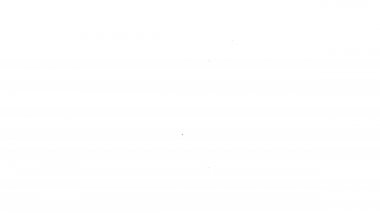 Siyah çizgili soda kutusu ve beyaz arka planda izole edilmiş saman ikonu. 4K Video hareketli grafik canlandırması